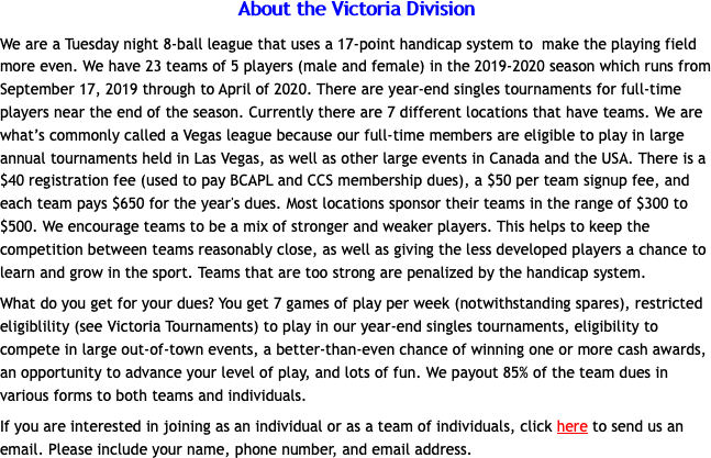 About the Victoria Division